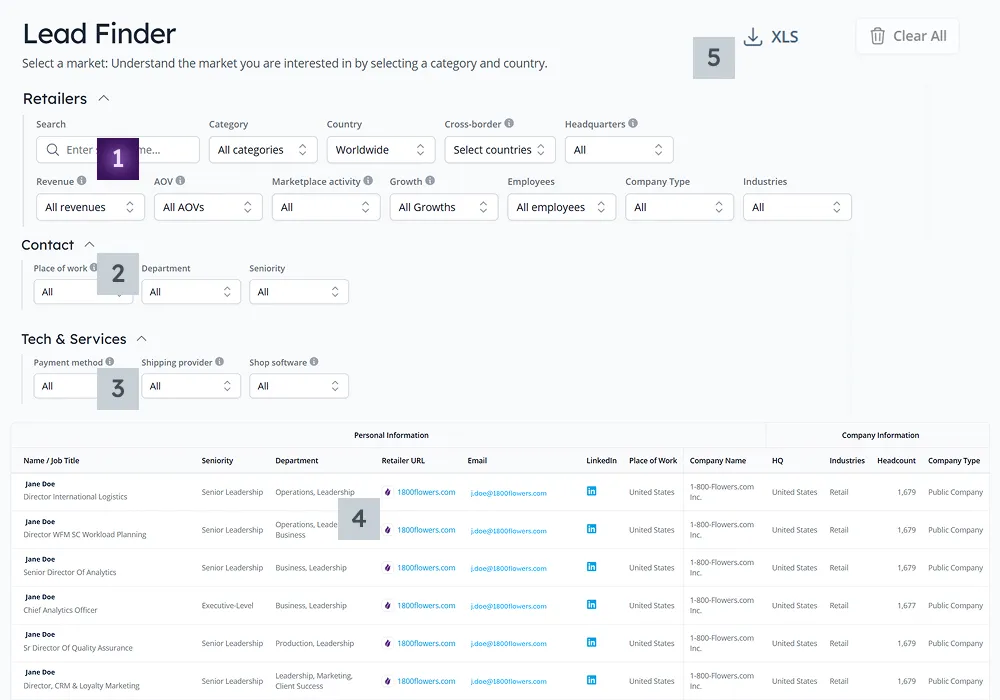 Retailer Filter